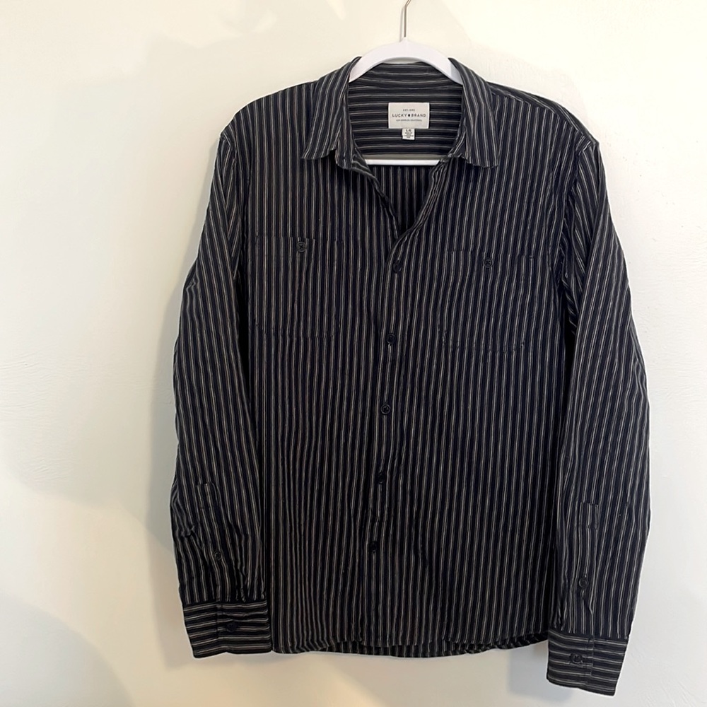 Navy Button Down Shirt by Lucky Brand.